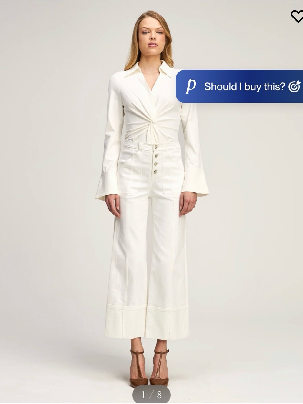 Cinq a Sept High-Waist Wide-Leg Button Front Pants